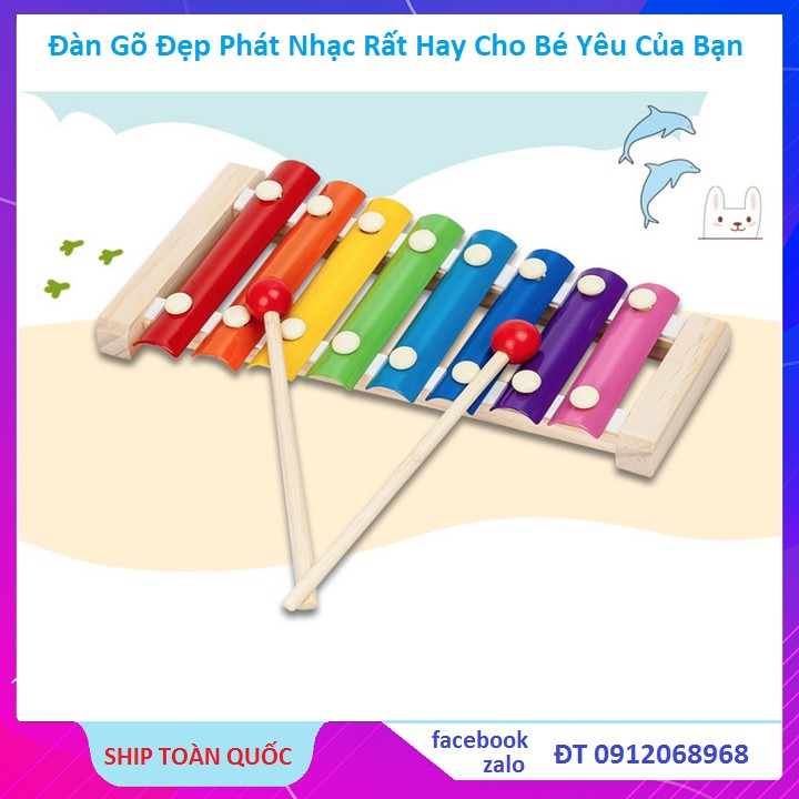 Đàn Gỗ 8 Quãng - Đồ Chơi Đàn Âm Nhạc Cho Bé