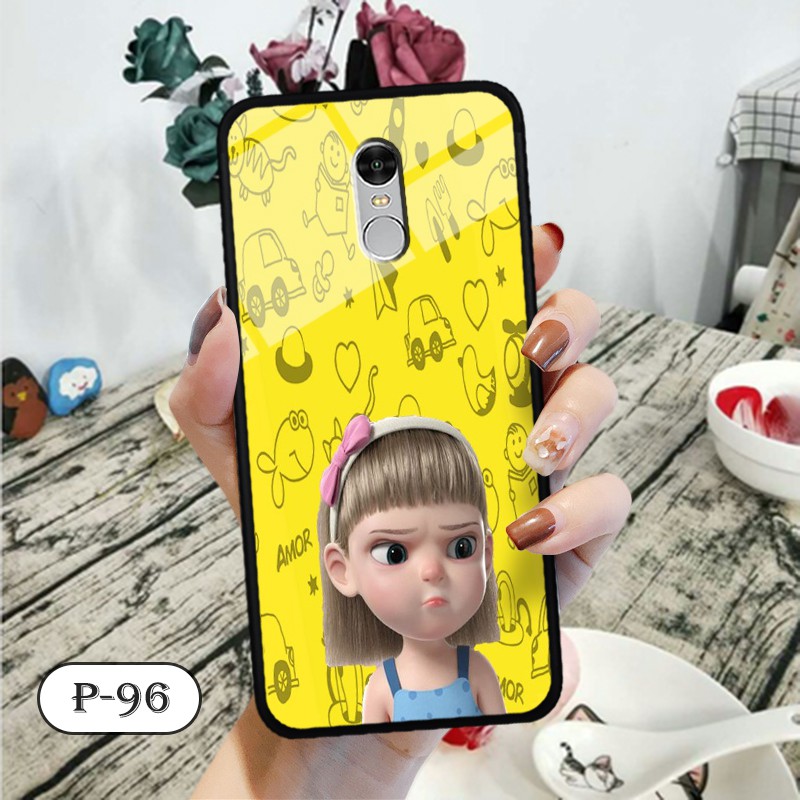 Ốp lưng kính 3D Xiaomi Redmi Note 4/ 4X- hình cute