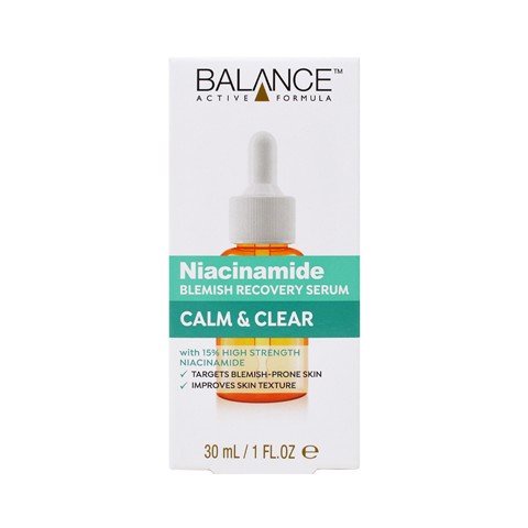 Serum Ngừa Mụn Mờ Thâm Balance Active Formula Niacinamide 15% Blemish Recovery 30ml