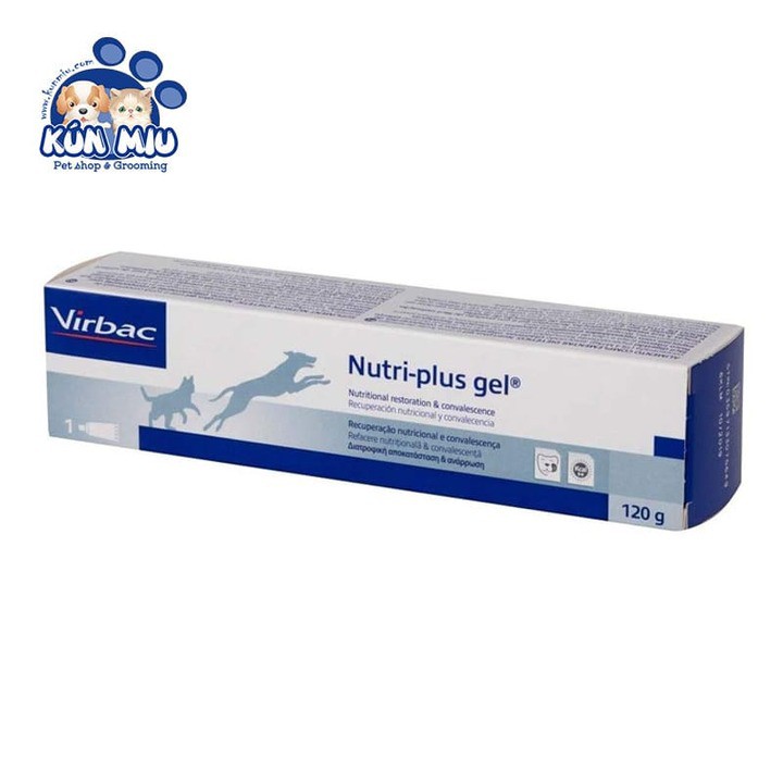 Gel dinh dưỡng cho chó mèo VirBac Nutri Plus bổ sung dinh dưỡng cho chó mèo bệnh biếng ăn gầy gọc