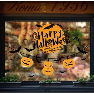 Decal trang trí Halloween - Dây treo bí đỏ