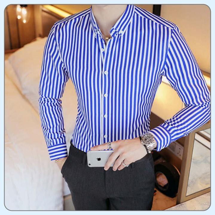 Áo sơ mi - Áo sơ mi nam đẹp - Chất liệu lụa mềm mịn, thoáng mát, kiểu dáng slimfit trẻ trung, thanh lịch, tôn dáng