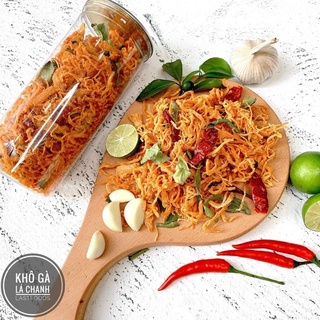 Khô gà lá chanh - khô gà lon pet 300gr