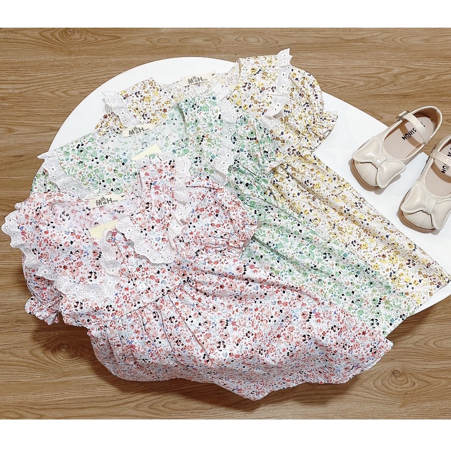 Váy bé gái, váy thô hoa nhí, cho bé từ 12-25kg