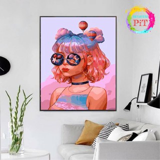 Tranh Tô Màu Theo Số - Tranh Sơn Dầu Số Hóa Hot Trend - Cô Gái Vũ Trụ