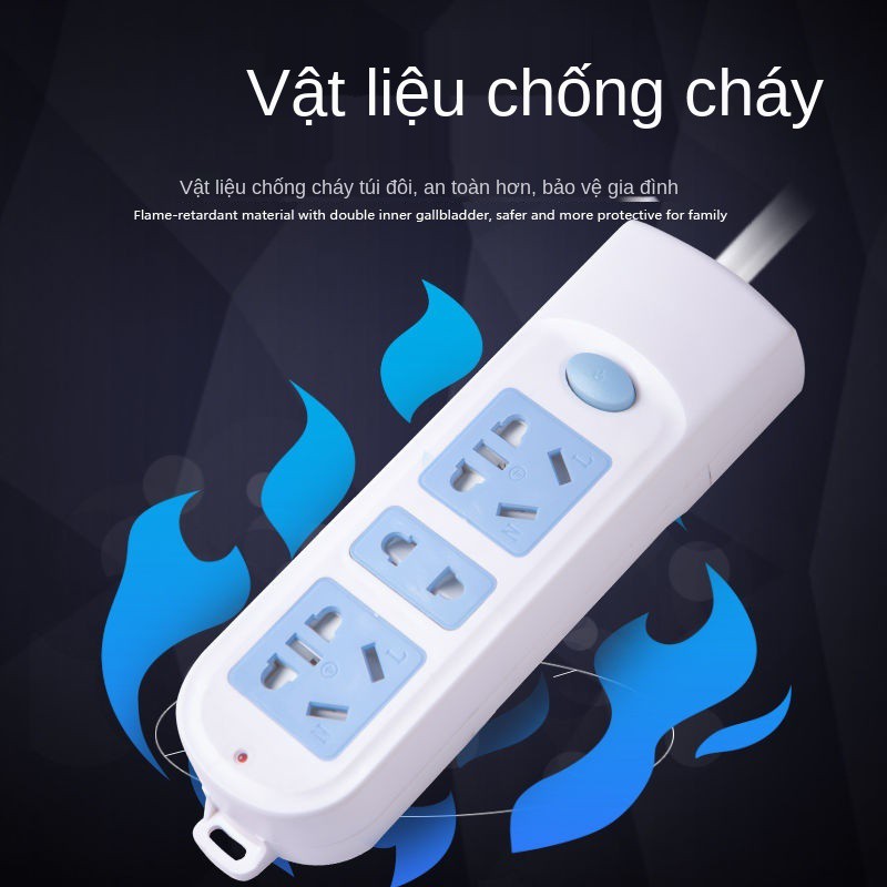 ổ cắm công tắc gia đình đa năng điện dải Bảng dây dài, dây, cắm, không