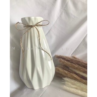 Lọ hoa gốm sứ hình khía/ Lọ gốm sứ Bát Tràng/ Lọ hoa gốm sứ Decor