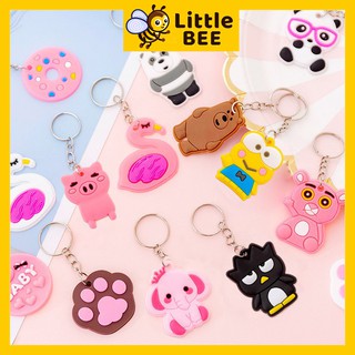 Móc khóa cute, móc khóa xe bằng silicon, 1k.