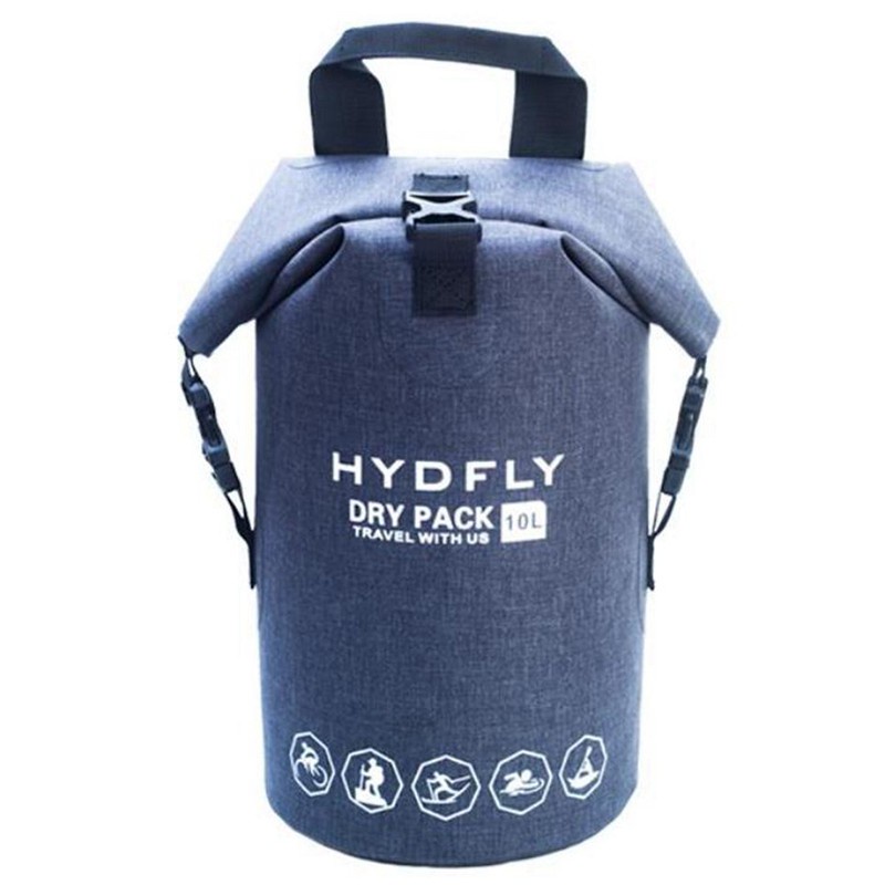 Hydfly 10L Sport Sealed Waterproof Dry Swimming Sea Beach Bag Pouch Drybag for Watersport Water Proof Pool Swim Bag,Gray