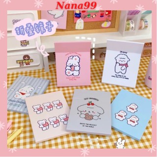 💖Gương Gập [FREESHIP]/Gương Xếp Để Bàn Hoạ Tiết Hoạt Hình Nana GGB904