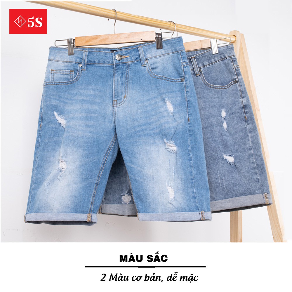 Quần Short Jean Nam 5S (2 mẫu) Chất Cotton Cao Cấp Mỏng Nhẹ, Co Giãn Tốt, Thiết Kế Trẻ Trung. | BigBuy360 - bigbuy360.vn