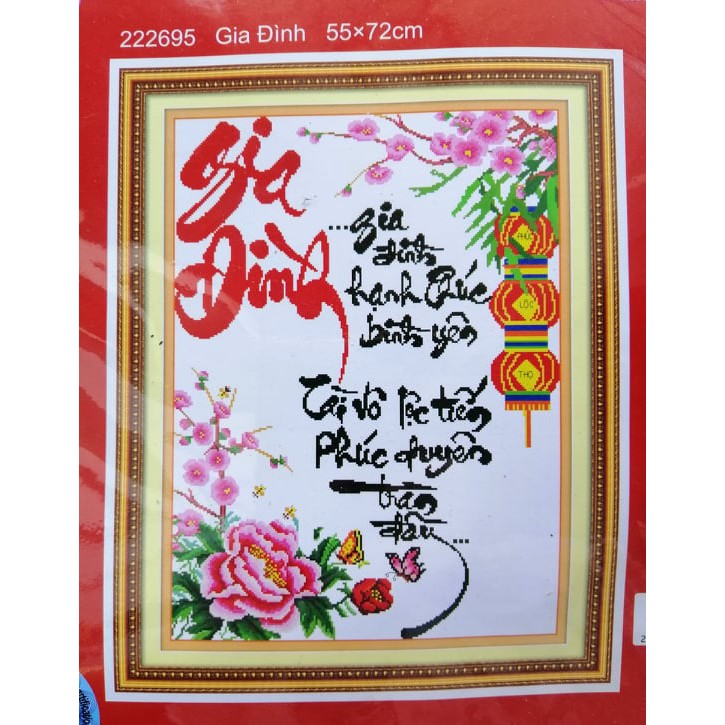 Tranh thêu chữ thập Gia đình 222695