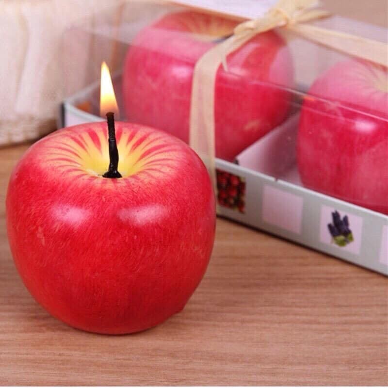 Nến thơm phòng hình quả táo khử mùi hôi và trang trí bàn ăn nhà bếp [FREESHIP]