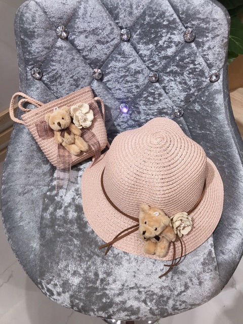 Set mũ túi cho bé gái