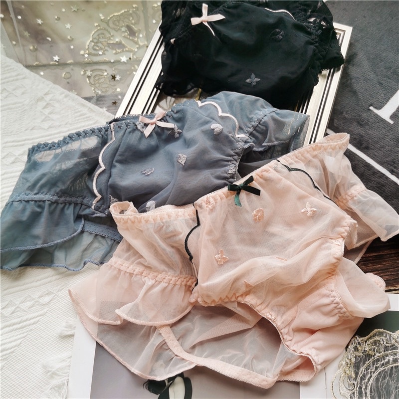 Quần lót ren nữ mỏng mịn bèo hông  dòng HIGHTECH BRABOX - QC63