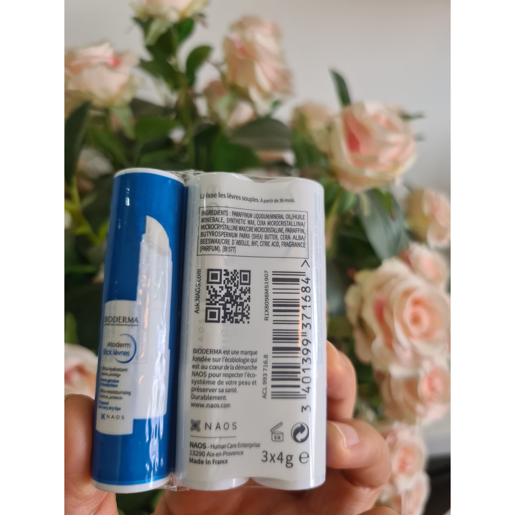 Son dưỡng môi Bioderma Atoderm Stick Lèvres - Hàng Chính Hãng đầy đủ Bill