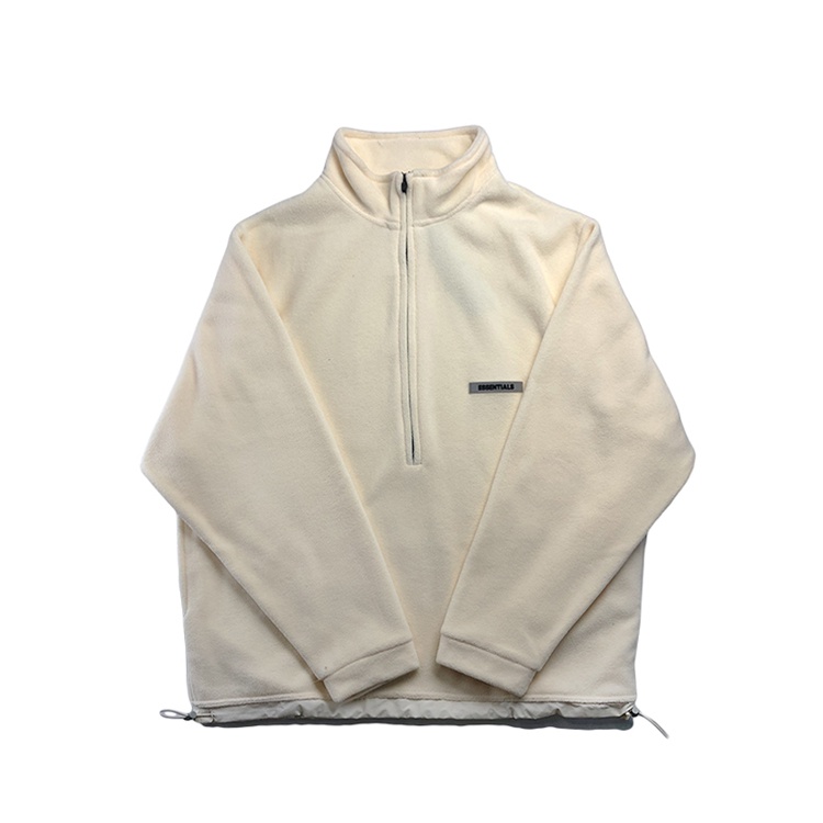 Áo sweater Vải Lông Cừu Có Khóa Kéo FEAR OF GOD secondary ESSENTIALS