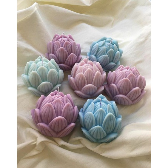 Khuôn Silicon Bông Hoa Sen Làm Nến Thơm Handmade