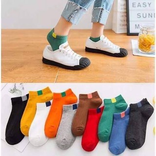 Set 10 tất gân nữ cổ ngắn sắc màu