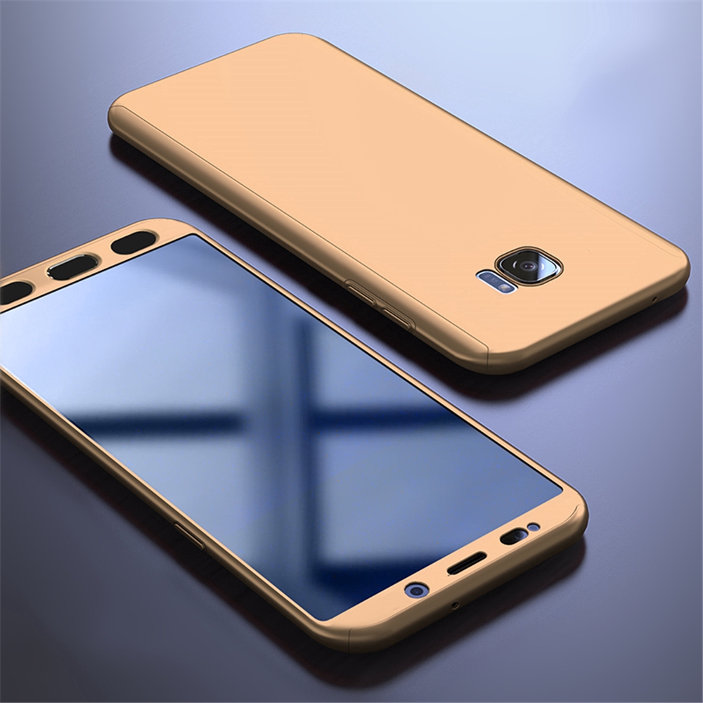 Ốp điện thoại mặt kính cường lực bảo vệ 360 độ cao cấp cho Samsung S5 A6 J4 J6 Plus A9 2018 A9s