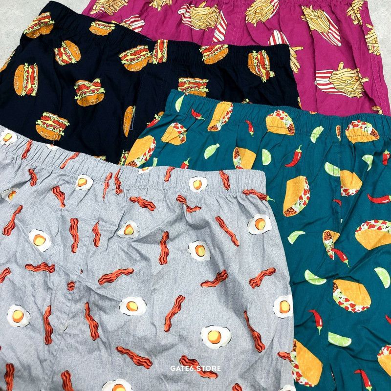 [Set 2c] Quần Ngủ ON họa tiết, quần short unisex cotton 100% in hình form regular fit thoáng mát - GATE6 - #4768