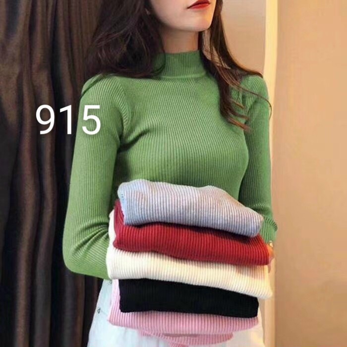 Áo len nữ, Áo len tăm cổ 3 phân, chất len mềm mịn, chuẩn form dáng.