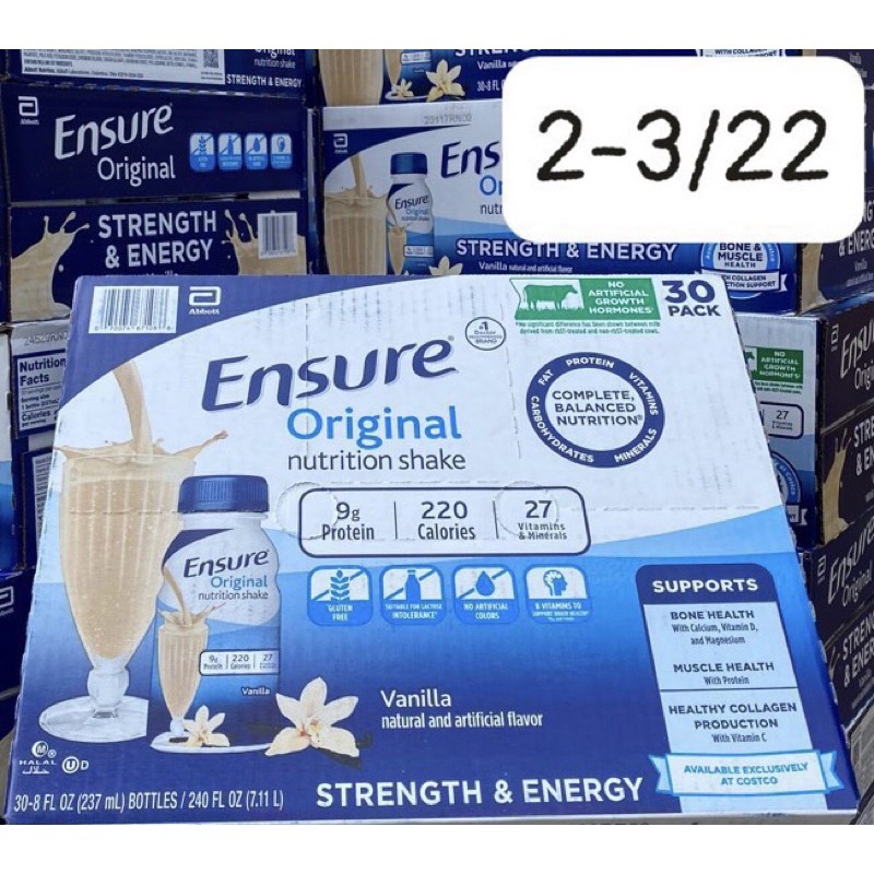 Sữa Ensure mỹ 237ml thùng 30 chai