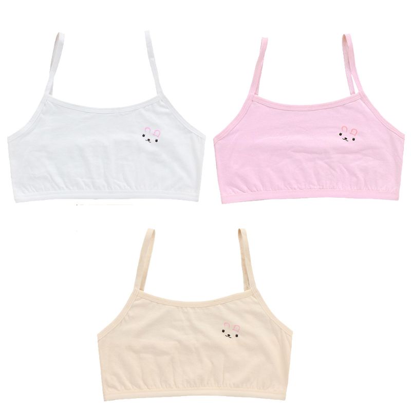 Fl Áo Ngực Hai Lớp Màu Trơn Dành Cho Tuổi Teen