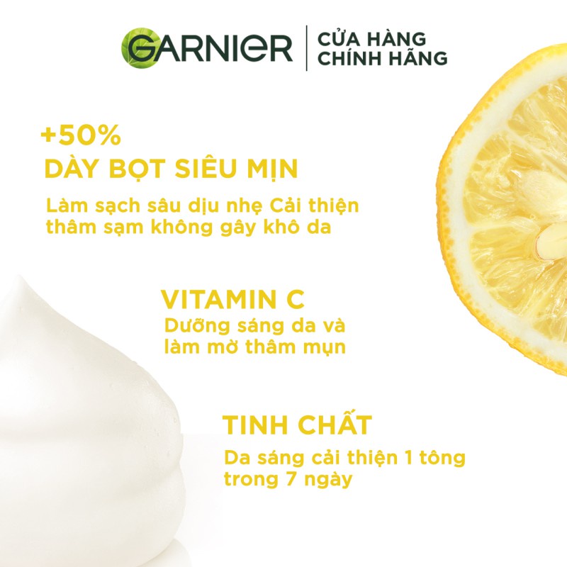 [Mã FMCGMALL -8% đơn 250K] Sữa rửa mặt tạo bọt sáng da Garnier Whip Foam 100ml | BigBuy360 - bigbuy360.vn