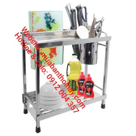 Kệ chén inox 304, kệ bát inox 304, kệ gia vị đa năng, ống đũa đa năng, kiểu đứng đặt bàn GV - 01 Toro Home