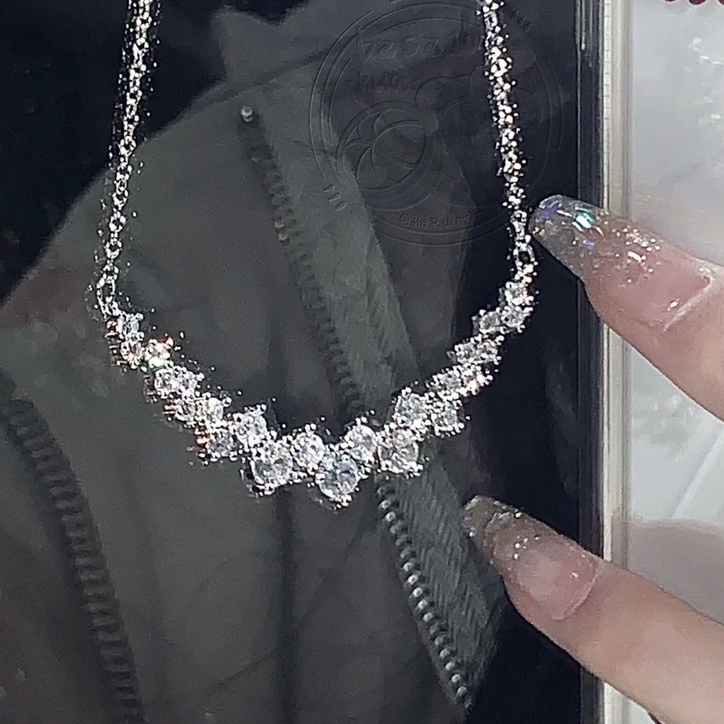 Phụ Kiện Tóc Tua Rua Phong Cách Mới OXYG3N | Dây Chuyền Mạ Bạc 925 Mặt Hình Thiên Hà Đính Đá Sang Trọng Cho Nữ