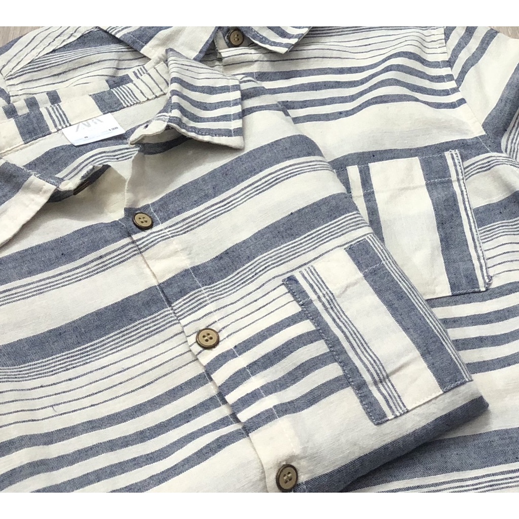 Áo sơ mi bé trai - Áo sơ mi zara dư xịn cho bé trai chất cotton thô size 6-14 tuổi