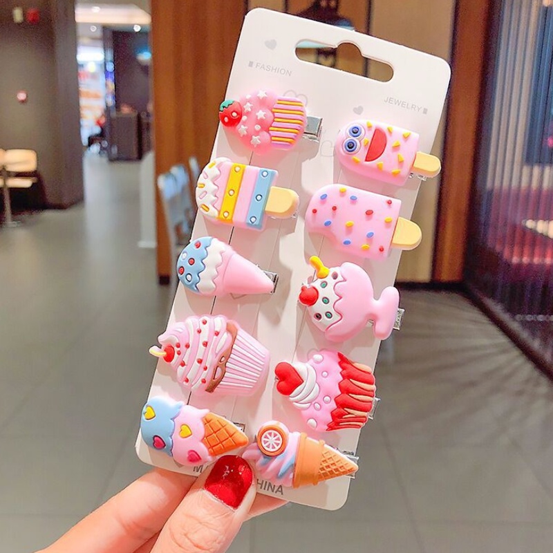 Set 10 kẹp tóc hình hoa cúc thời trang Hàn Quốc