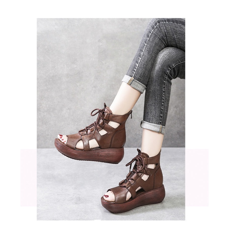 Giày Sandal Cao Gót Đế Dày Bằng Da Mềm Thời Trang Mùa Hè 2022 Dành Cho Nữ
