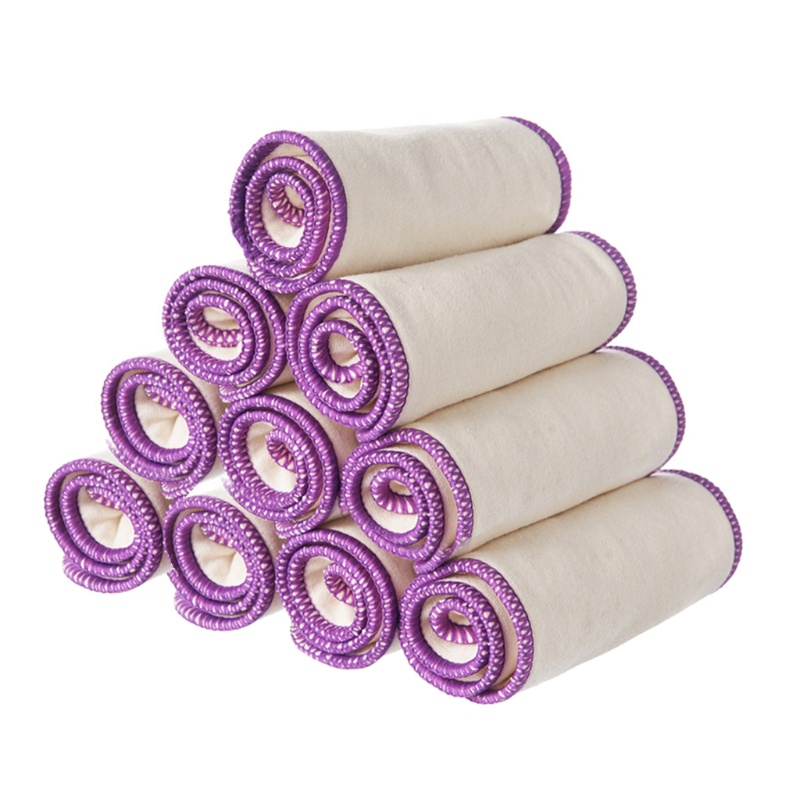 Set 10 Tấm Lót Tả Bằng Vải Nhiều Màu Sắc Dành Cho Trẻ Em