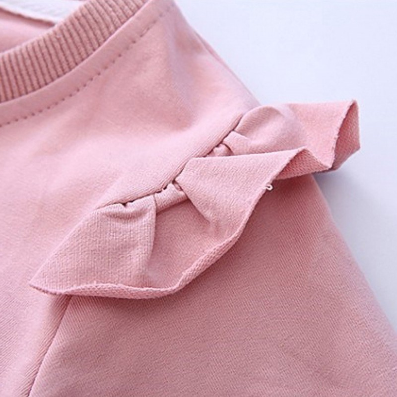 Set Áo Thun Tay Dài &amp; Quần Dài Cho Bé Gái