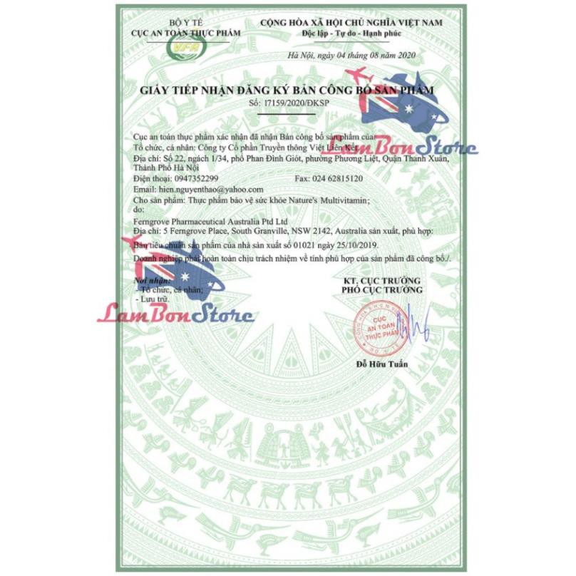 Vitamin tổng hợp Nature’s Way Úc 200 viên - Xuất xứ Úc | Thế Giới Skin Care