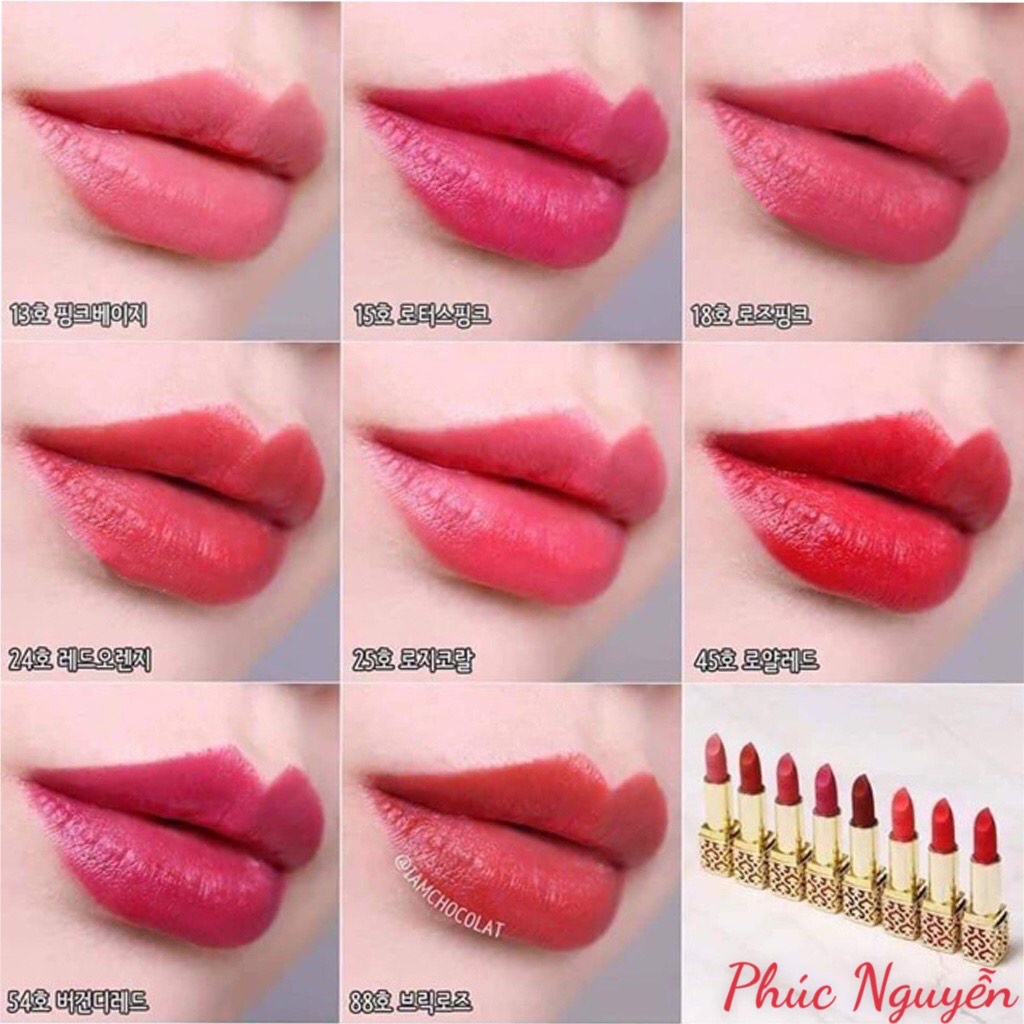 Son Whoo Cao Cấp Hoàng Cung (lâu trôi, mềm mịn) WHOO LIPTICK VELVET LIP ROUGE