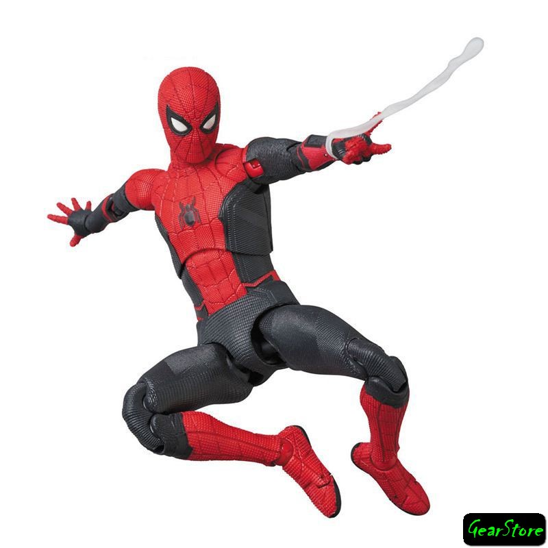 ( Sẵn ) Mô hình nhân vật spider man Far From Home upgaded Suit FIGMA FIGURE MAF 113 cử động được 15cm