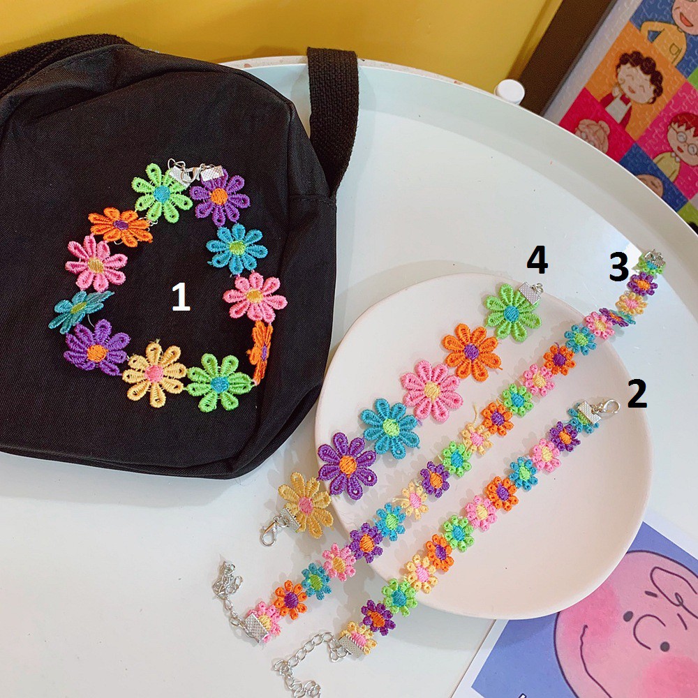 Trang sức dải hoa xinh xắn (choker và vòng tay)
