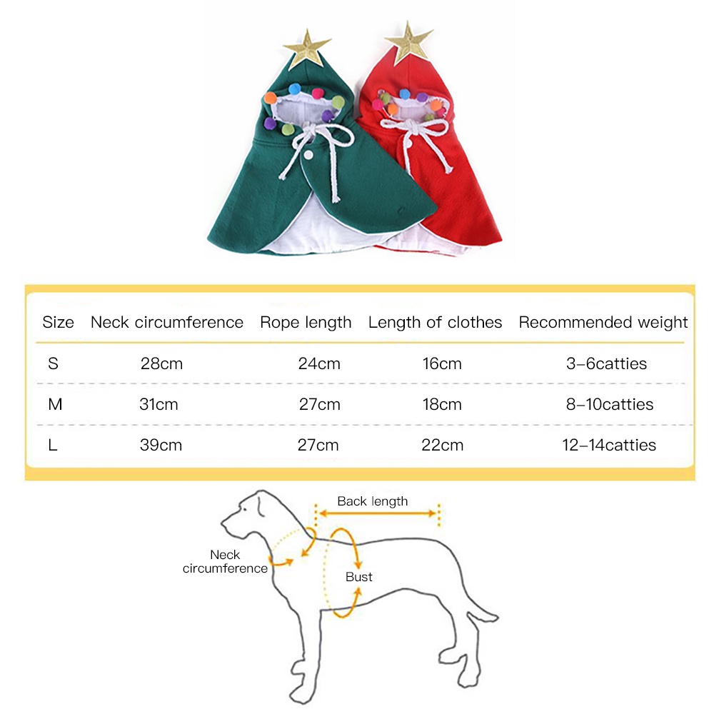 Áo Choàng Hóa Trang Giáng Sinh Ngộ Nghĩnh Cho Thú Cưng