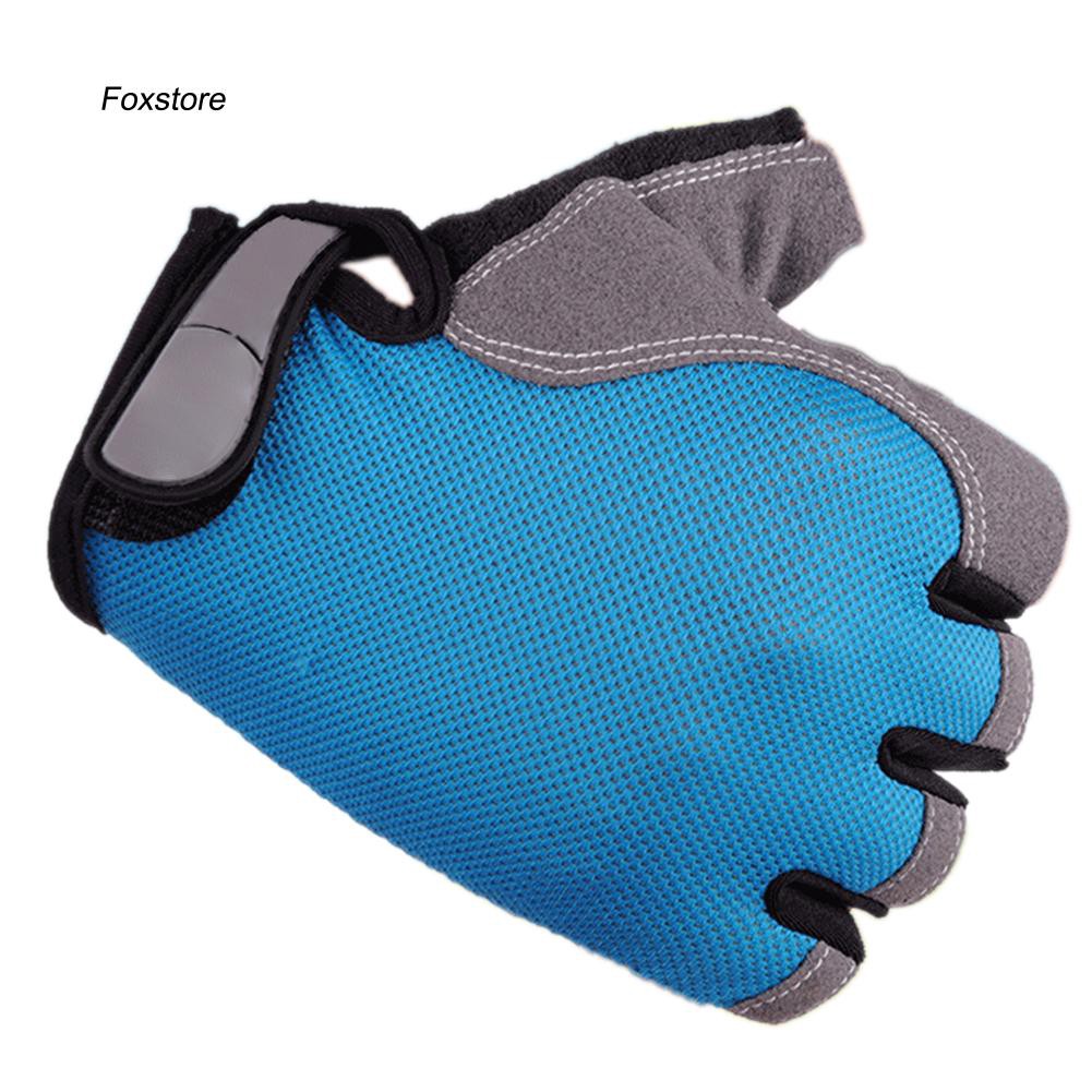 Đôi găng tay hở ngón chạy xe đạp chống trượt thời trang Unisex