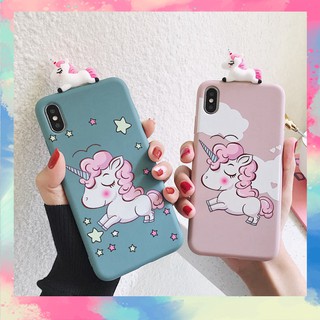 Ốp Lưng Iphone Silicon dẻo Unicorn Kute ( Kèm Hình Thú ) bảo vệ máy tốt - S240