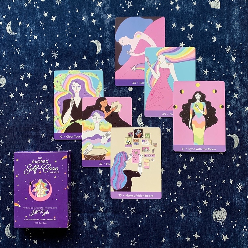 The Sacred Self-Care Oracle Thẻ Bài Đồ Chơi Oracle: 55 Lá Chất Lượng Cao