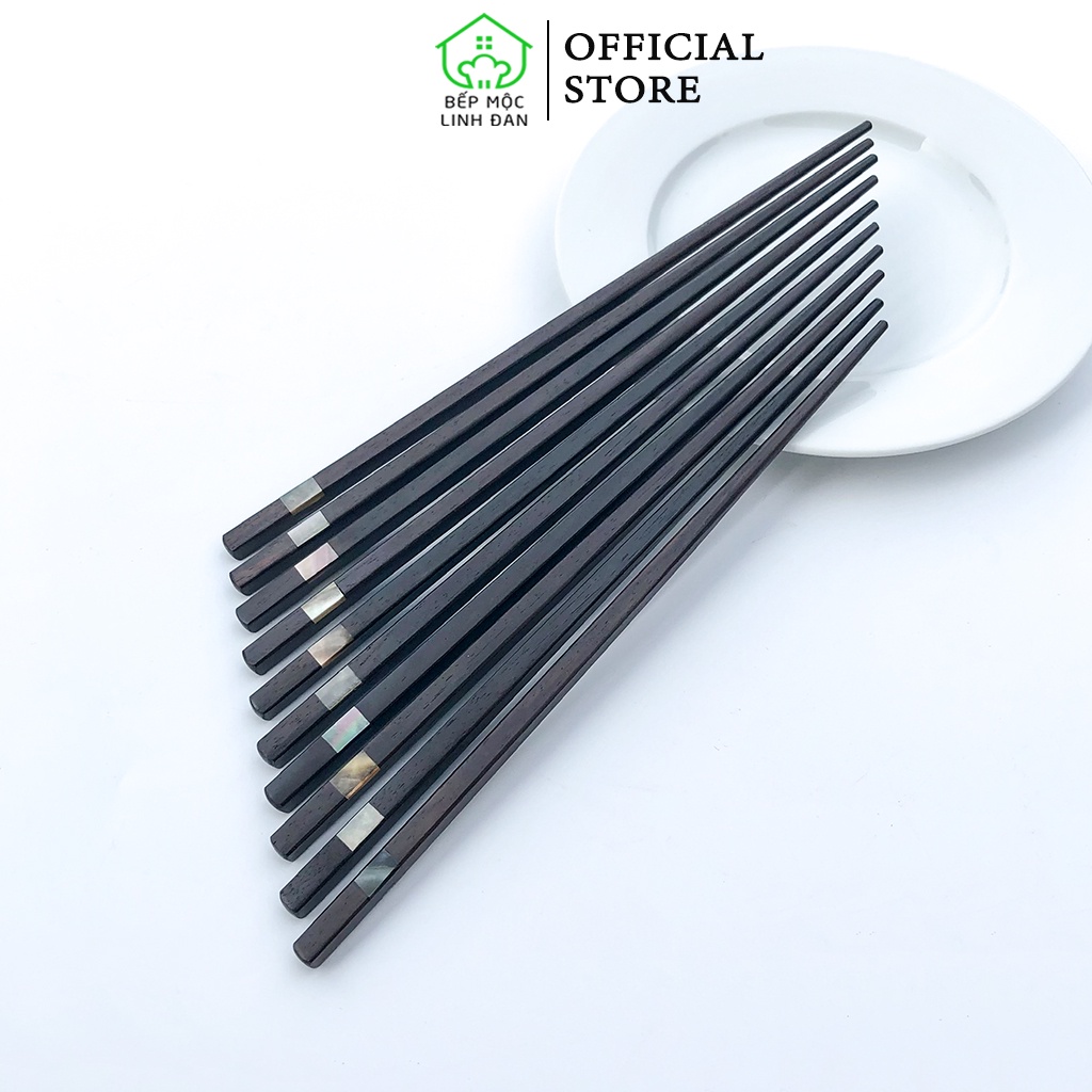 Gỗ Trắc Khảm Xà Cừ 2 Cạnh_ Bộ 05 Đôi