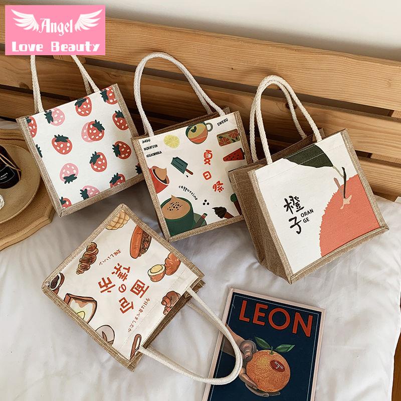 Angel~ [Hàng Có Sẵn] Túi Đựng Cơm Trưa Di Động Chống Thấm Nước In Hình Hoạt Hình Dễ Thương 2022 Cho Nữ