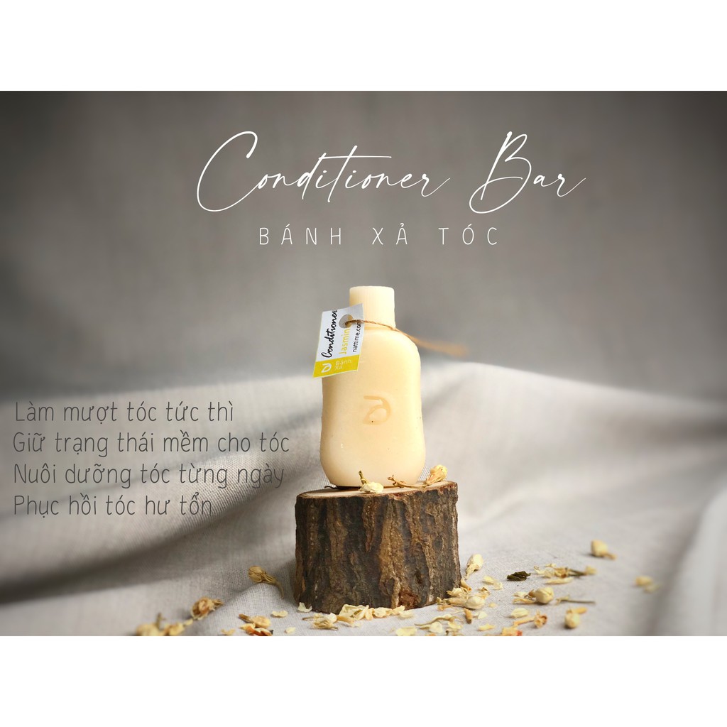 Dầu xả thiên nhiên lành tính làm mềm tóc dạng bánh Nattime phục hồi hư tổn chiết xuất bơ shea B5 - Handmade | Ecobuff | BigBuy360 - bigbuy360.vn