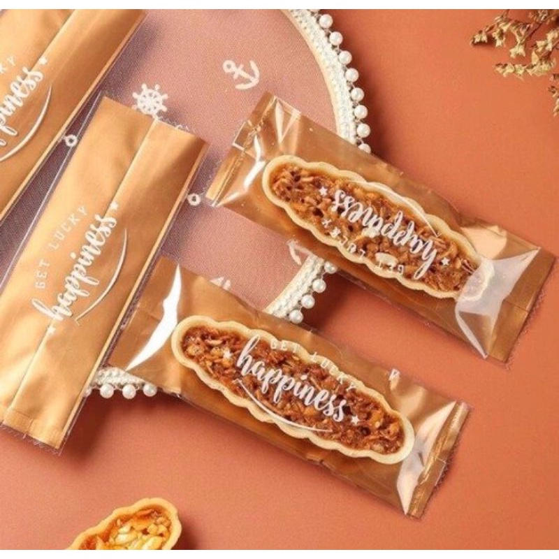 Túi đựng bánh thuyền happiness 15×5,5 cm ,set 100 cái