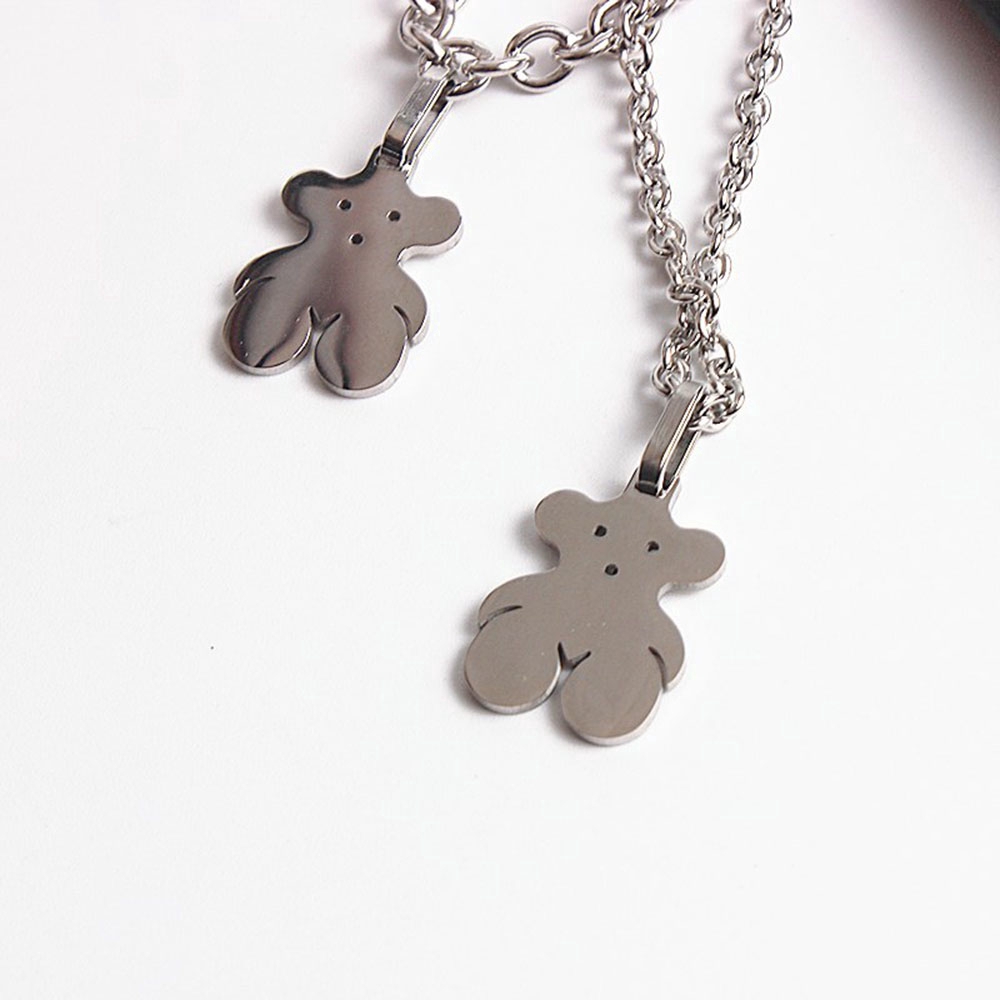 Dây chuyền mặt hình chú gấu dễ thương cho cặp đôi