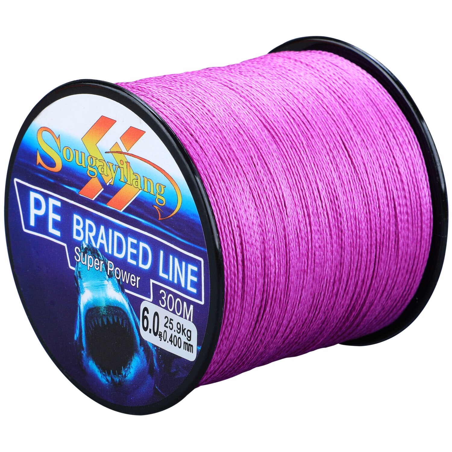 Sougayilang 4 Strands Braided Fishing Line 0.6-8.0# 300M PE 6.3-32.8kg Multifilament Smooth